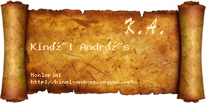 Kinál András névjegykártya